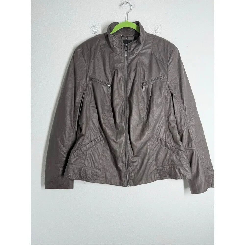 NWT Bonita Women’s Cacao Full Zip Jacket Size 46 EU/ XL Us See Description